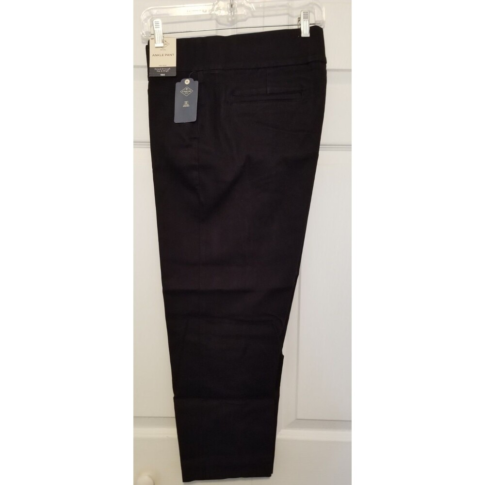 Women's Ankle Pants Black Mid Rise Secretly Slender New Tags Size 18 Petite #2